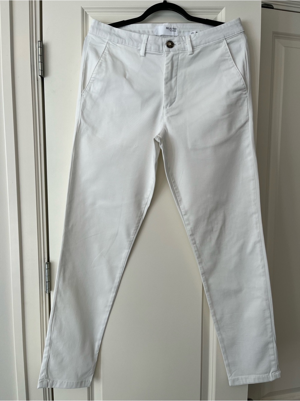 Selected homme - Men's White Stretch Chino Pants